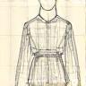 Sketch or pattern of a stylish garment.
